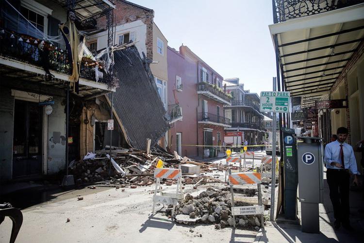 Partial building collapse in French Quarter; no injuries reported ...