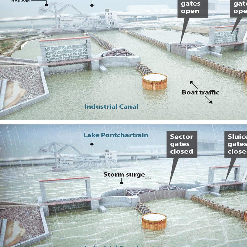 New Orleans area hurricane levee system: Seabrook Floodgate Complex |  Weather | nola.com, image size:1200x1200