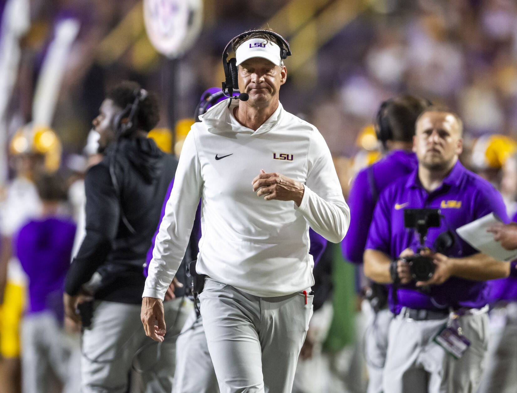 nola.com - NOLA.com staff report - LSU's Lane Kiffin makes appearance on ESPN's GameDay to loud boos, shares latest on Sam Leavitt