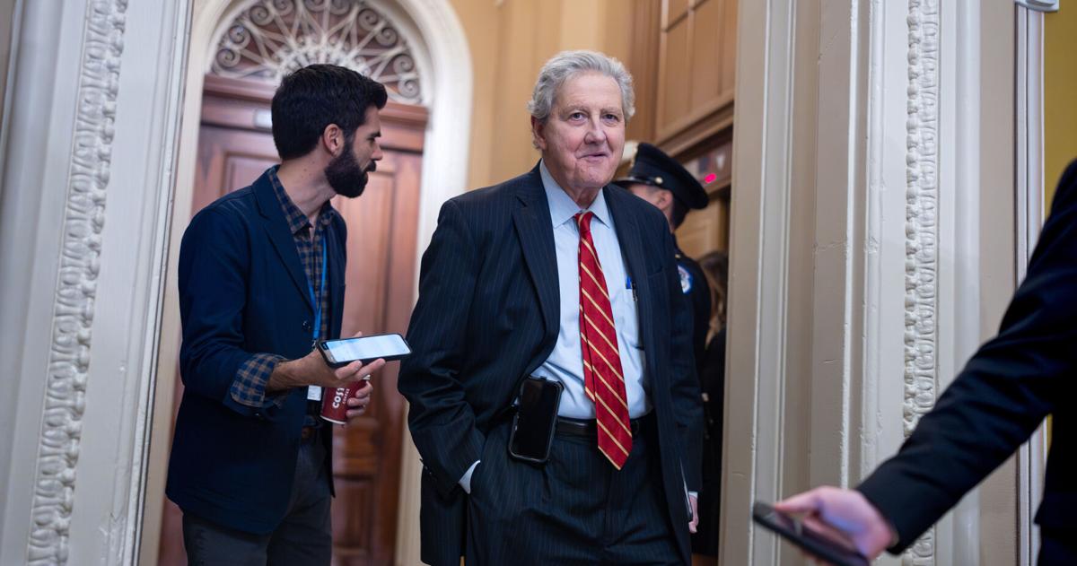 Louisiana Sen. John Kennedy presses Kristi Noem on Homeland Security commercials