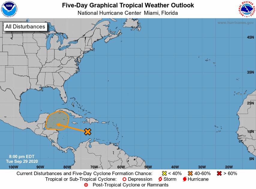 Hurricane Center: Caribbean disturbance up to 60% chance of becoming tropical depression | Hurricane Center