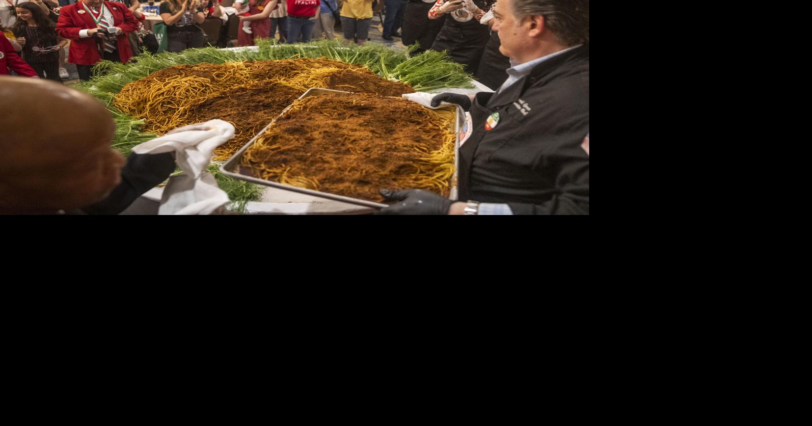Photos The Italian American St. Joseph Society serves "the world's largest bowl of pasta con le