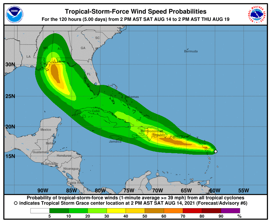 Tropical storm Grace forms in Atlantic, could reach Puerto Rico on ...