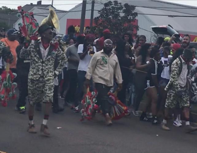 Secondline with Trombone Shorty, Treme Sidewalk Steppers lures large