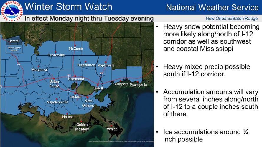 Snow chances increase in Louisiana. See your city forecast. Weather