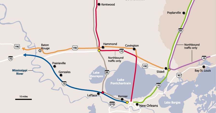 Animated hurricane evacuation routes and contraflow map | Weather ...