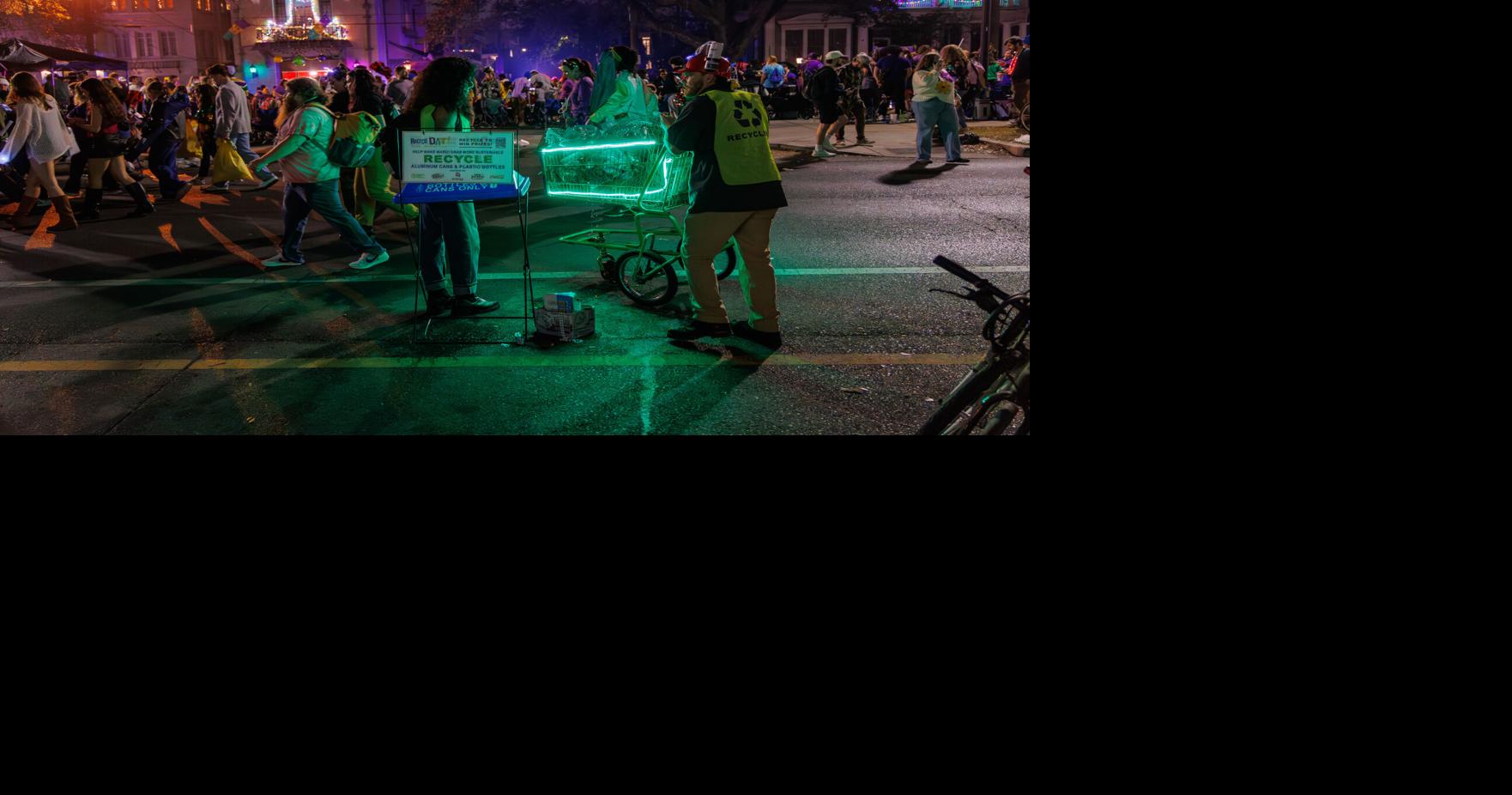 Mardi Gras recycling is growing in New Orleans. But the city's budget deficit is taking a toll.