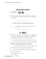 House Ag Committee draft of Farm Bill
