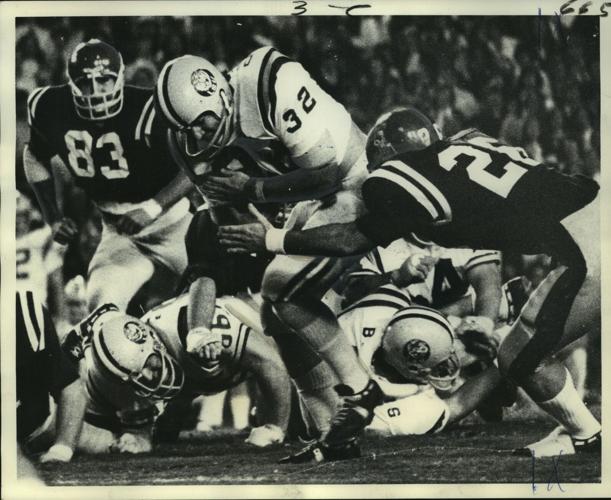 1972 Press Photo Louisiana State University football team playing Mississippi
