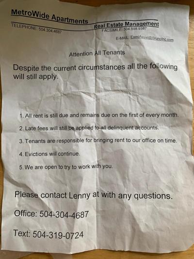 Eviction notice coronavirus Eviction notice coronavirus