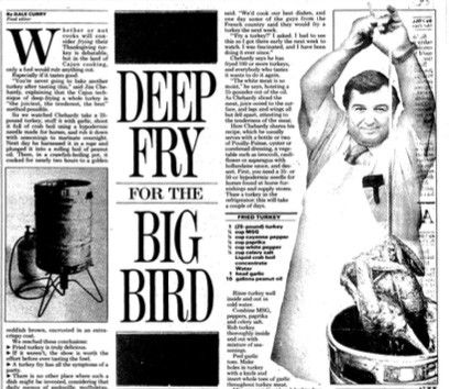 Did a 1984 Times-Picayune article kick off deep-fried turkey craze?