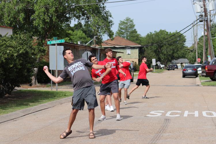 Rummel High School baseball players thank coaches