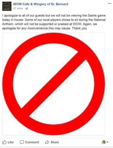 WOW wing bar in Chalmette announces boycott 'any time the ...