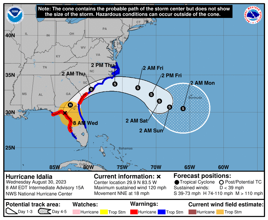 Hurricane Idalia makes landfall in Florida's Big Bend region ...