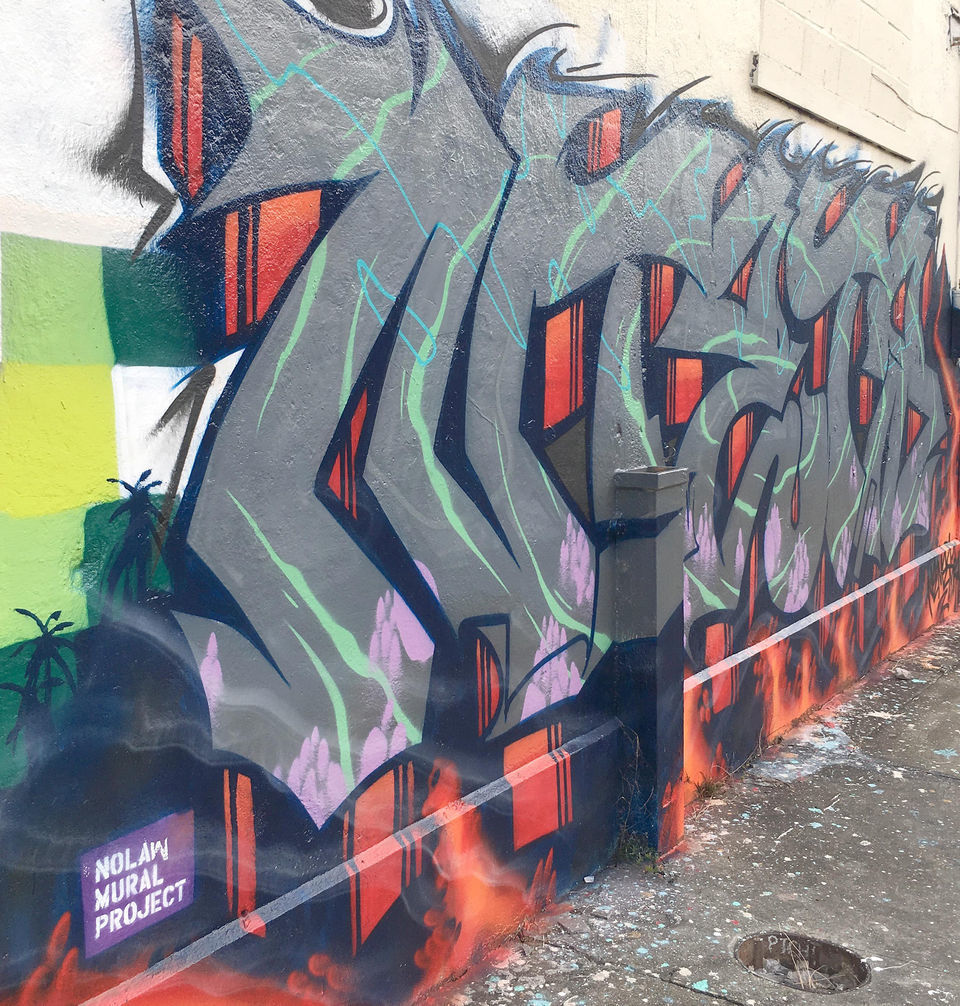 What's OUT in downtown New Orleans graffiti. What's IN legit murals