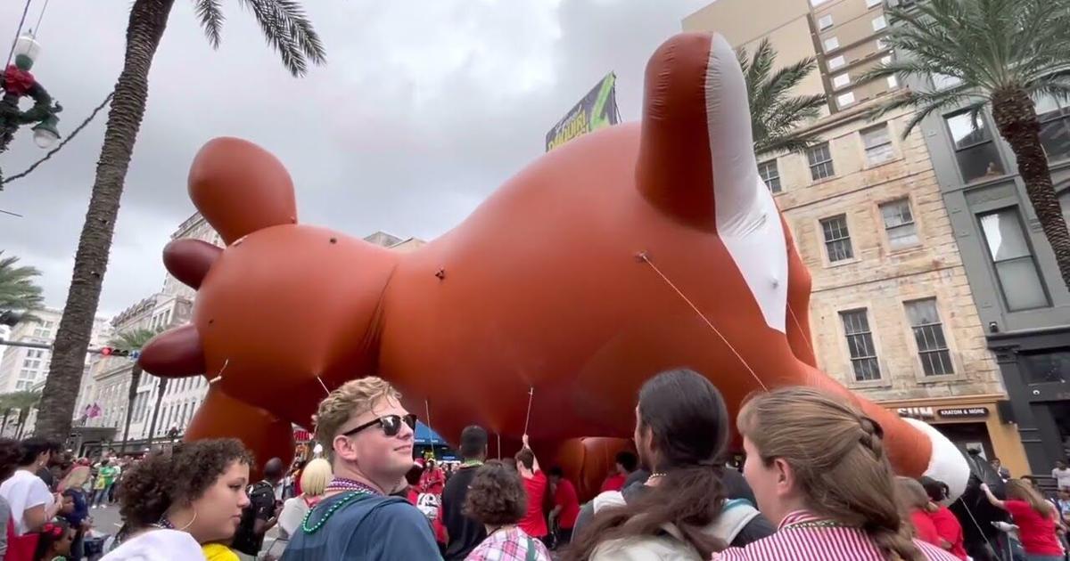 Rudolph Balloon Races Rudolph the Red-Nosed Reindeer parade balloon does the limbo | | nola.com