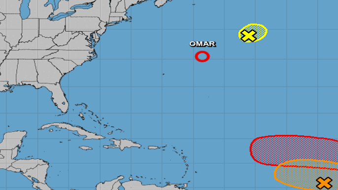 Hurricane Center Tracking 5 Disturbances In Atlantic Including Tropical Depression Omar Hurricane Center Nola 