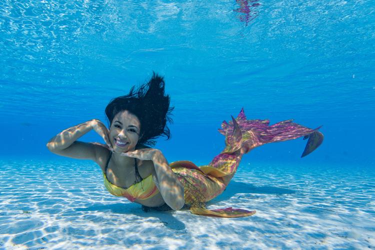 mermaid swimming underwater