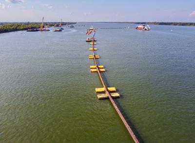 Saltwater wedge in Mississippi River