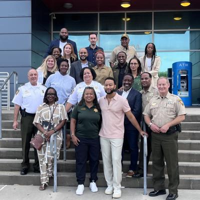 John Legend at New Orleans jail