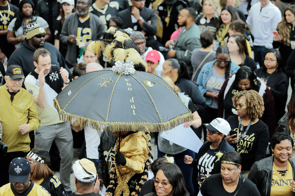 Saints fans, still feeling sting of loss, boycott Super Bowl with New  Orleans flair