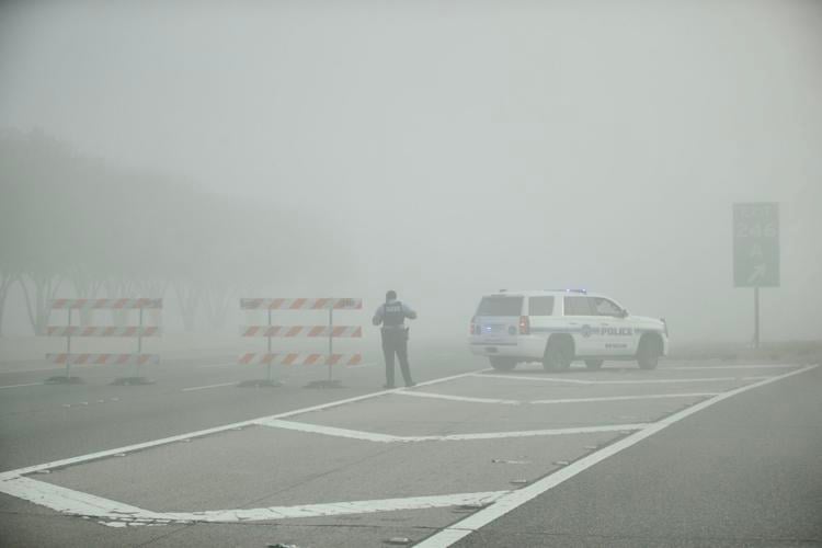 Which roads are closed in New Orleans area for fog?, Traffic