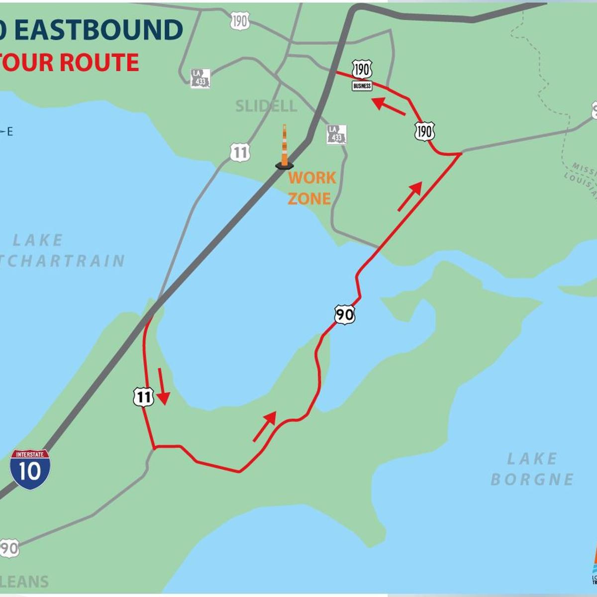 I 10 East Between New Orleans And Slidell Down To One Lane For Two Weekends Traffic Nola Com