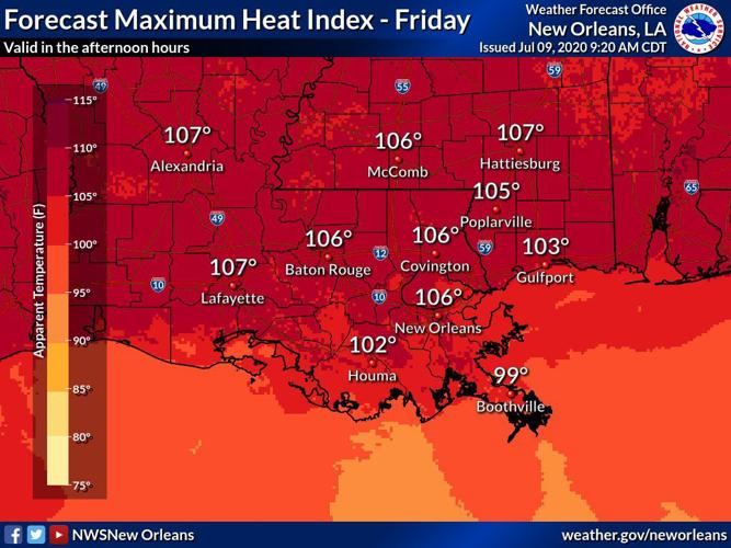 Dangerous temps in New Orleans, Baton Rouge this weekend; heat advisory ...