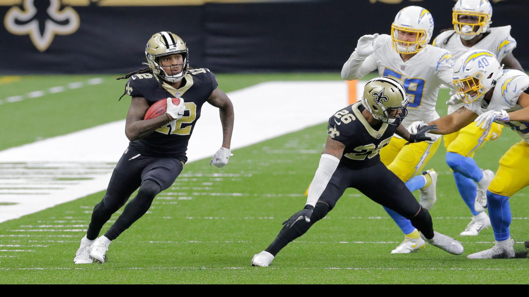 Marquez Callaway of the New Orleans Saints in action against the