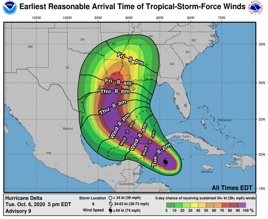 Hurricane Delta on path toward south Louisiana: What we know about ...