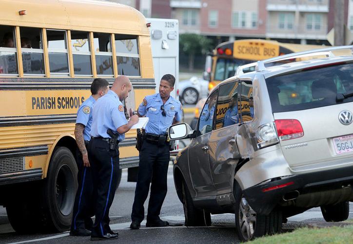 10 children hurt when school bus, SUV collide in Mid-City | Traffic ...
