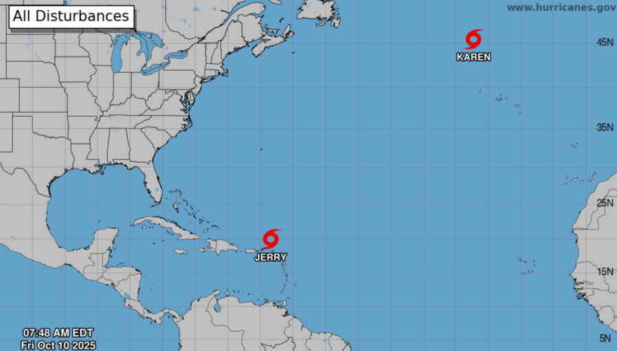 Subtropical Storm Karen forms in north Atlantic | Hurricane Center ...