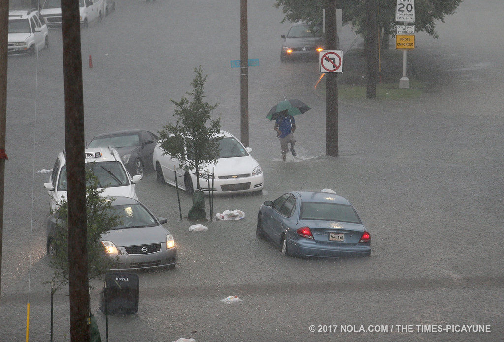 New Orleans part of Jefferson swamped in near 8 inch deluge