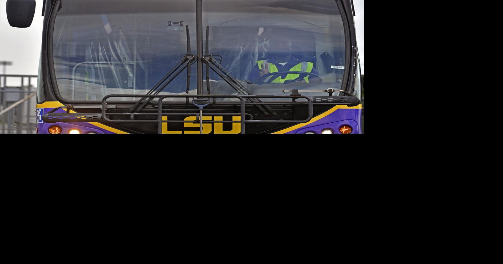 Bus used by LSU basketball slides off rural road in Arkansas in icy conditions