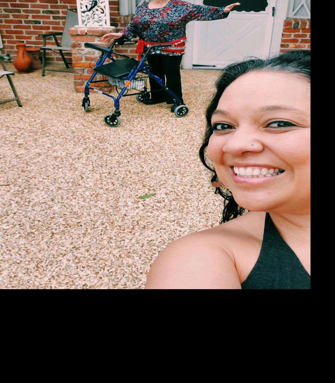Belly Dancer Teaches 85 Year Old Neighbor To Shimmy For