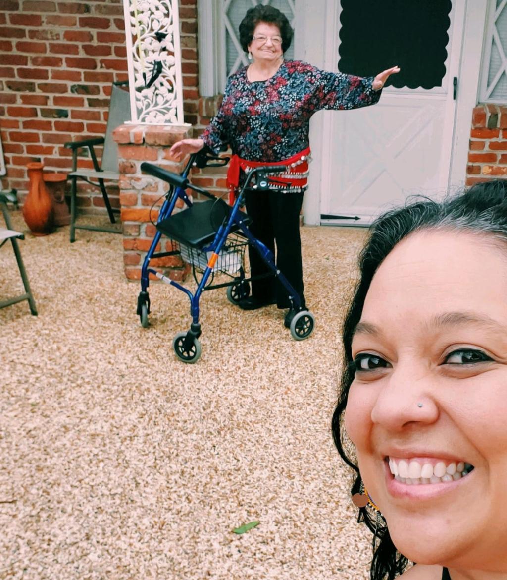 Belly Dancer Teaches 85 Year Old Neighbor To Shimmy For