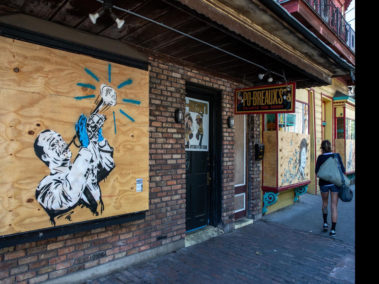 Coronavirus Graffiti Pops Up On Frenchmen Street Is That A Face