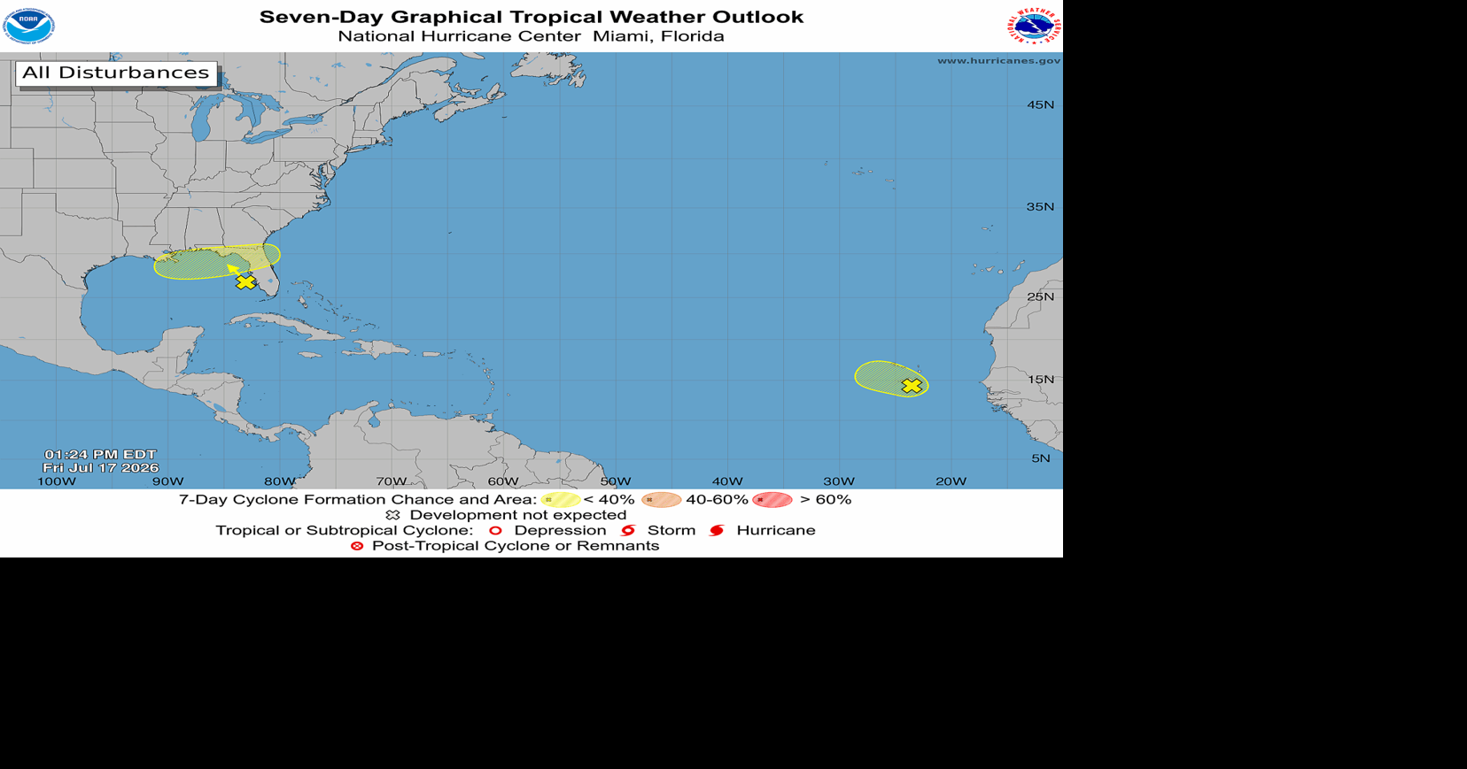 Gulf Coast Disturbance Monitored by Hurricane Forecasters—What You Must Know