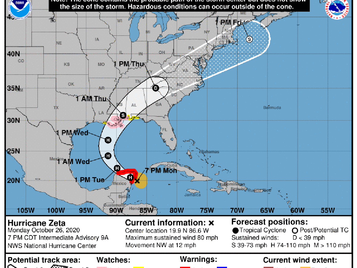 Hurricane Zeta To Become 5th Named Storm To Hit Louisiana In Unprecedented Season Environment Nola Com
