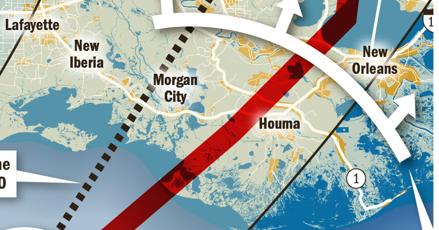 See path of Hurricane Francine as it slammed Louisiana, shifted east over New Orleans