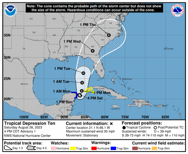 Tropical depression forms at Gulf of Mexico aims for Florida ...