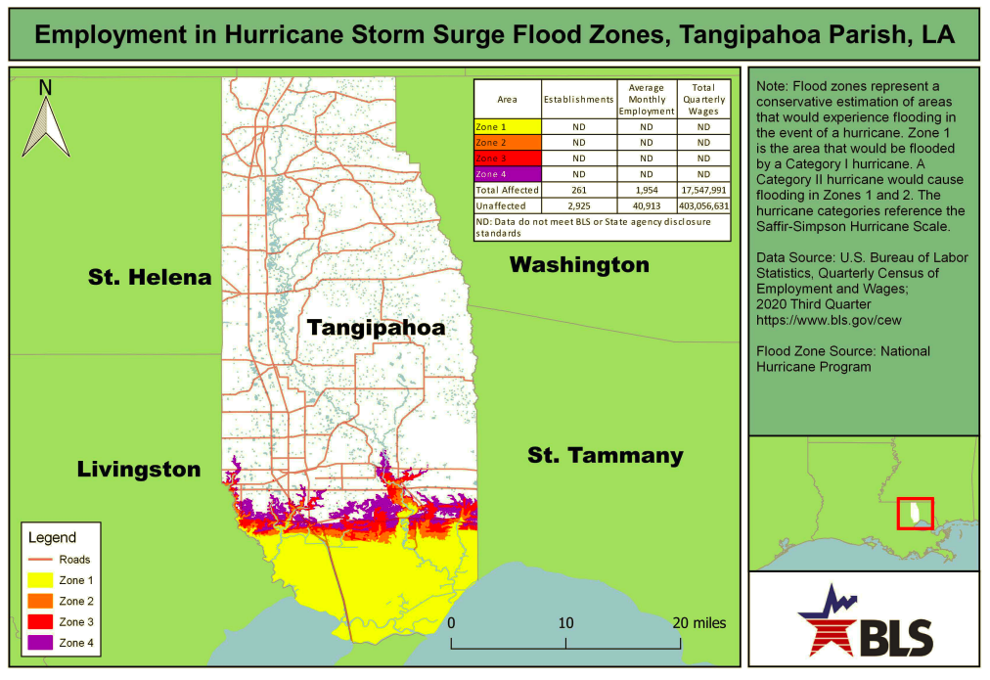Employment in Tangipahoa Parish