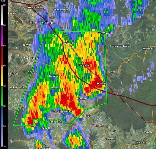 Flash flood warning til 7 Saturday for Ascension, Iberville parishes