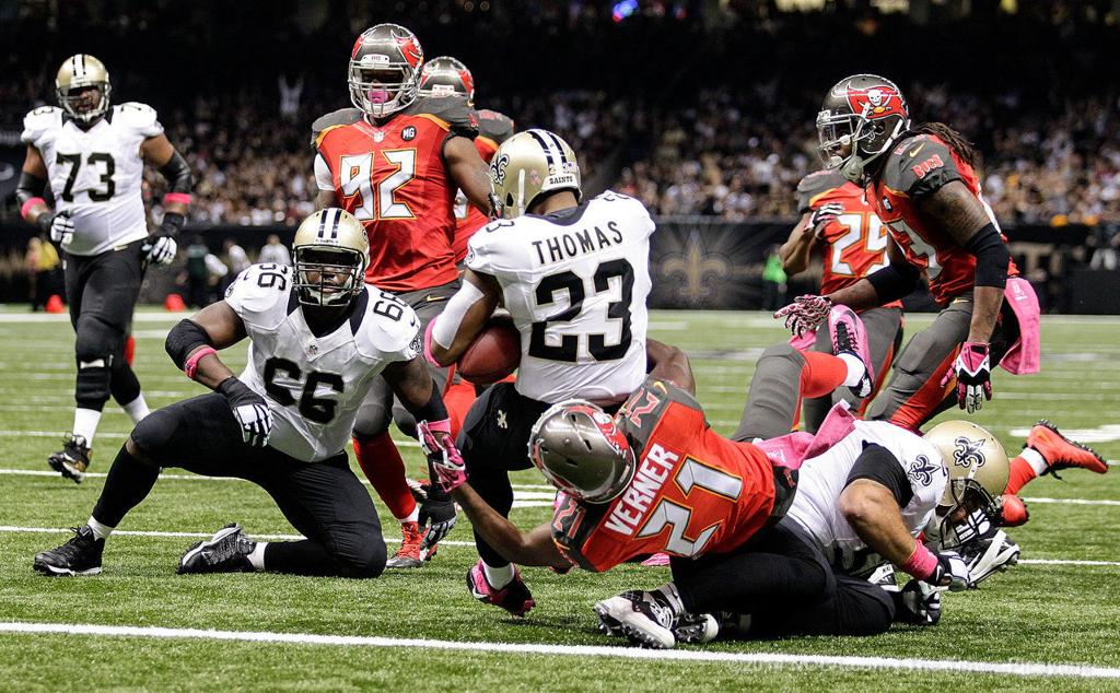 Khiry Robinson scores overtime TD to lead New Orleans Saints to 37-31 win  vs. Tampa Bay, Saints