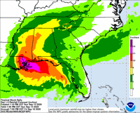 U.S. rainfall totals for Tropical Storm Sally 4 p.m. Sunday