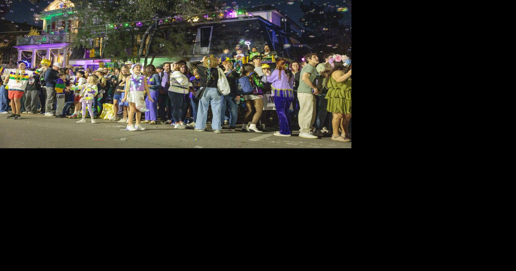 Mardi Gras weekend in New Orleans drawing big crowds, though still below record levels