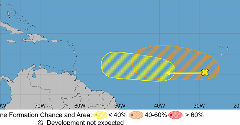 Forecasters tracking two tropical systems. See the latest NHC forecast.