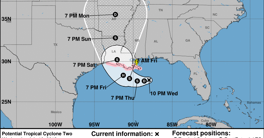 Hurricane watch issued for parts of coastal Louisiana in 4 p.m ...