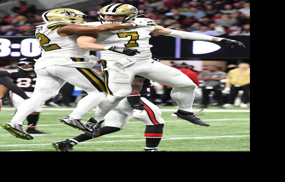 New Orleans Saints in Color Rush uniforms for Thanksgiving vs. Falcons