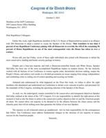 Letter to Republican House member on speaker's race